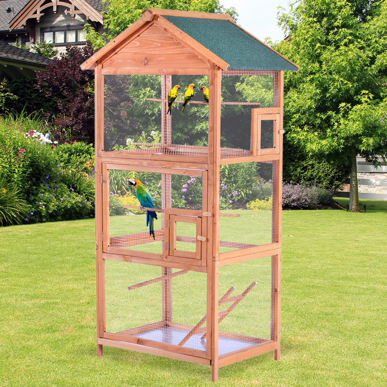 Natural bird outlet cage